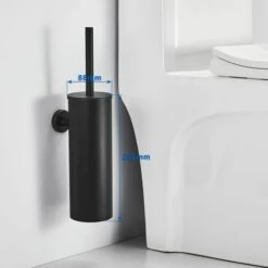 Noir Brosse De Toilette Avec Porte-balai WC Mural Pour Salle De Bains En Acier Inoxydable -Geberit || Grohe || ALLIBERT Soldes 100266324 5