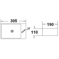 Petit Lave Main Gain De Place Droite - Céramique - 30x20 Cm - Essento -Geberit || Grohe || ALLIBERT Soldes 10088767 4