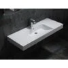 Lavabo Mural En Marbre Coulé BS6036 - Blanc -122 X 48 X 13,5 Cm -Geberit || Grohe || ALLIBERT Soldes 10576962 1