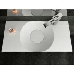 Vasque Design à Poser Ou à Suspendre BS6059 En Blanc - 100 X 48 X 10 Cm -Geberit || Grohe || ALLIBERT Soldes 11242662 4