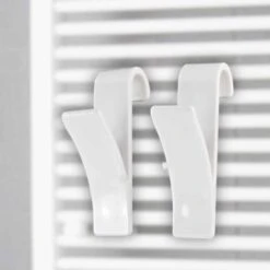 Crochet Pour Sèche Serviette Blanc 2 Pcs