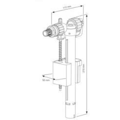 Robinet Flotteur Pour Bâti Chasse 500 Siamp -Geberit || Grohe || ALLIBERT Soldes 1151488 3