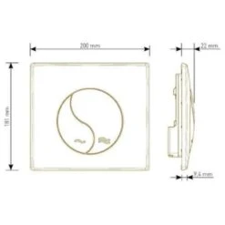 Plaque YIN YANG Blanche Siamp -Geberit || Grohe || ALLIBERT Soldes 1151493 3