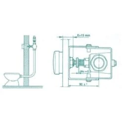 Robinet De Chasse Eclair TC Laiton PRESTO -Geberit || Grohe || ALLIBERT Soldes 1152882 3