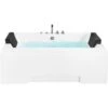 Baignoire Balnéo De Forme Rectangulaire 170 Cm En Acrylique Blanc Avec Chromothérapie 2 Appui-Têtes Et Une Capacité De 285 Litres Max Beliani -Geberit || Grohe || ALLIBERT Soldes 11576300 1