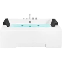 Baignoire Balnéo De Forme Rectangulaire 170 Cm En Acrylique Blanc Avec Chromothérapie 2 Appui-Têtes Et Une Capacité De 285 Litres Max Beliani -Geberit || Grohe || ALLIBERT Soldes 11576300 4