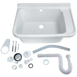 Poste D'eau Lave-mains 59x38x26,5 Blanc + Système D'évacuation - INTERPLAST 10 Poste D'eau Lave-mains 59x38x26,5 Blanc + Système D'évacuation - INTERPLAST -Geberit || Grohe || ALLIBERT Soldes 13095801 4