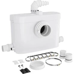 WilTec 3/1 Station De Relevage Avec Raccord Frontal 450W Eaux Usées WC Eaux Chargées