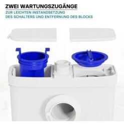 WilTec 3/1 Station De Relevage Avec Raccord Frontal 450W Eaux Usées WC Eaux Chargées -Geberit || Grohe || ALLIBERT Soldes 13188591 5