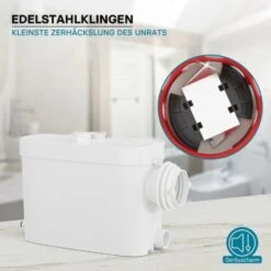 WilTec 3/1 Station De Relevage Avec Raccord Latéral 450W Eaux Usées WC Eaux Chargées -Geberit || Grohe || ALLIBERT Soldes 13188596 3