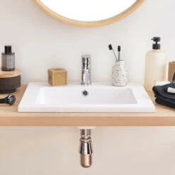 Lot De 2 Vasques Rectangulaires à Encastrer En Résine Blanche 50 X 40 Cm ARIA -Geberit || Grohe || ALLIBERT Soldes 13824593 3