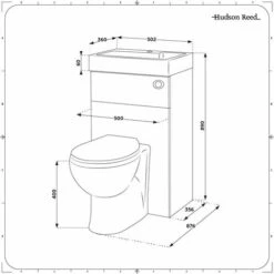 Hudson Reed - Toilette WC Avec Lave Main Intégré - Design Moderne Minimaliste -Geberit || Grohe || ALLIBERT Soldes 1516066 4