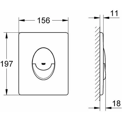 GROHE Skate Air Plaque De Commande Verticale Chromé Mat 38505P00 4 GROHE Skate Air Plaque De Commande Verticale Chromé Mat 38505P00 – Image 2