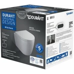 Ensemble Duravit ME By Starck WC Compact à Suspension Murale Duravit RimlessÂ - 45300900A1