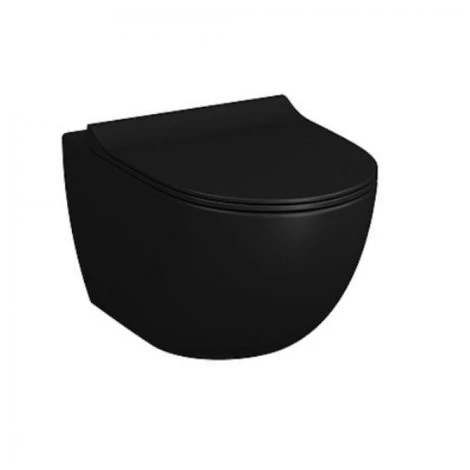 Vitra SENTO Noir Mat Cuvette RIM-EX (sans Bride) Et Abattant Ultra-fin Avec Frein De Chute (7748B083-0075 + 120-083R009) 4 Vitra SENTO Noir Mat Cuvette RIM-EX (sans Bride) Et Abattant Ultra-fin Avec Frein De Chute (7748B083-0075 + 120-083R009) – Image 2