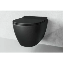 Vitra SENTO Noir Mat Cuvette RIM-EX (sans Bride) Et Abattant Ultra-fin Avec Frein De Chute (7748B083-0075 + 120-083R009) 10 Vitra SENTO Noir Mat Cuvette RIM-EX (sans Bride) Et Abattant Ultra-fin Avec Frein De Chute (7748B083-0075 + 120-083R009) -Geberit || Grohe || ALLIBERT Soldes 16185864 4