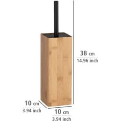 WENKO Porte Brosse WC Bois Padua, Design Fermé, Brosse WC Noire, Bambou - Métal, 10x38x10 Cm, Noir - Marron 9 WENKO Porte Brosse WC Bois Padua, Design Fermé, Brosse WC Noire, Bambou - Métal, 10x38x10 Cm, Noir - Marron -Geberit || Grohe || ALLIBERT Soldes 16527641 3
