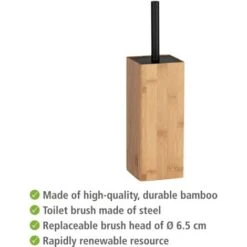WENKO Porte Brosse WC Bois Padua, Design Fermé, Brosse WC Noire, Bambou - Métal, 10x38x10 Cm, Noir - Marron 10 WENKO Porte Brosse WC Bois Padua, Design Fermé, Brosse WC Noire, Bambou - Métal, 10x38x10 Cm, Noir - Marron -Geberit || Grohe || ALLIBERT Soldes 16527641 4