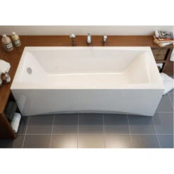 Baignoire Rectangulaire 140x75 Cm VIRGO à Encastrer En Acrylique + Tablier Central -Geberit || Grohe || ALLIBERT Soldes 1738757 4