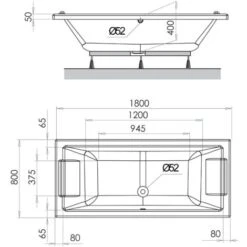 ALLIBERT Baignoire Rectangulaire SQUARE 180 X 80 Cm -Geberit || Grohe || ALLIBERT Soldes 17490982 3