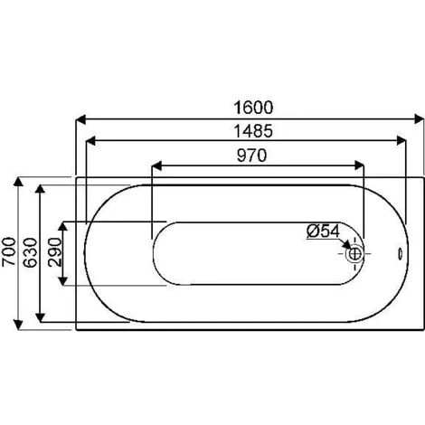 Baignoire BASTIA 3, 160x70 Geberit 4 Baignoire BASTIA 3, 160x70 Geberit – Image 2