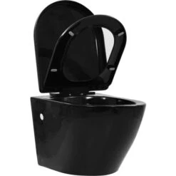 Toilette Suspendue Au Mur Avec Réservoir Caché Céramique Noir VidaXL 10 Toilette Suspendue Au Mur Avec Réservoir Caché Céramique Noir VidaXL -Geberit || Grohe || ALLIBERT Soldes 19229976 4