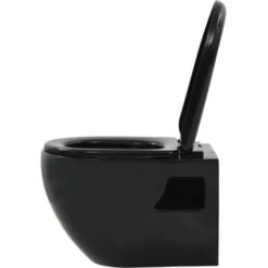 Toilette Suspendue Au Mur Avec Réservoir Caché Céramique Noir VidaXL -Geberit || Grohe || ALLIBERT Soldes 19232148 5
