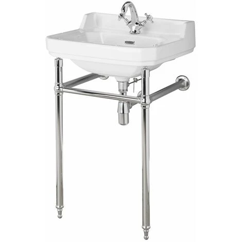 Hudson Reed - Lavabo Sur Pieds - Design Rétro Old London - 50CM 3 Hudson Reed - Lavabo Sur Pieds - Design Rétro Old London - 50CM