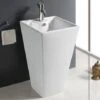 Lavabo Totem Carré - Céramique Blanc - 48x82 Cm - Line -Geberit || Grohe || ALLIBERT Soldes 1951353 1