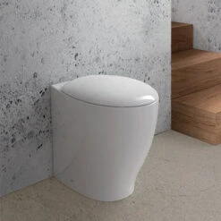 Domus Falerii Mascalzone WC Dos Au Mur Avec Profondeur Réduite De 48 Cm Avec Siège Soft Close