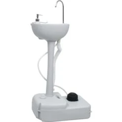 Support De Lavage Des Mains De Camping Portable Gris 20 L VidaXL