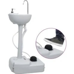 Support De Lavage Des Mains De Camping Portable Gris 20 L VidaXL -Geberit || Grohe || ALLIBERT Soldes 20297227 5