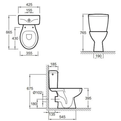 WC à Poser JACOB DELAFON Eolia + Abattant 4 WC à Poser JACOB DELAFON Eolia + Abattant – Image 2