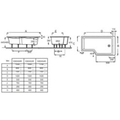 Baignoire Bain Douche 150 X 60/80 - Version Droite JACOB DELAFON Neo Acrylique -Geberit || Grohe || ALLIBERT Soldes 2240176 5