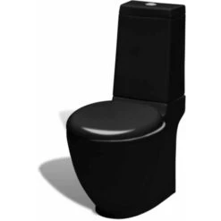Topdeal Toilette En Céramique écoulement D'eau à L'arrière Noir -Geberit || Grohe || ALLIBERT Soldes 22962810 3