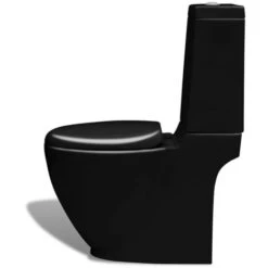 Topdeal Toilette En Céramique écoulement D'eau à L'arrière Noir -Geberit || Grohe || ALLIBERT Soldes 22962810 4
