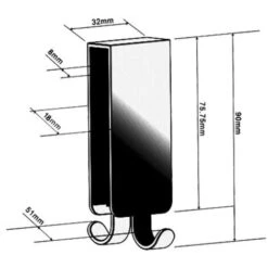 AICA Crochet Paroi De Douche Patére Crochet Porte-serviette -Geberit || Grohe || ALLIBERT Soldes 23214506 3