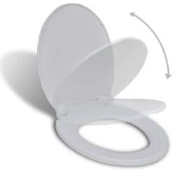 Abattant WC à Fermeture En Douceur Blanc Ovale VidaXL
