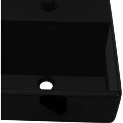 Vasque Rectangulaire à Trou Noir En Céramique Pour Salle De Bain VidaXL -Geberit || Grohe || ALLIBERT Soldes 2384498 4