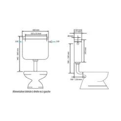 Réservoir WC Extra Plat Ancoflow - Chasse 6L -Geberit || Grohe || ALLIBERT Soldes 24051135 3