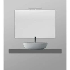 Comptoir De Bain Hauteur 10 Cm En Résine Minérale SOLID SURFACE Gris Ardoise 120X46CM