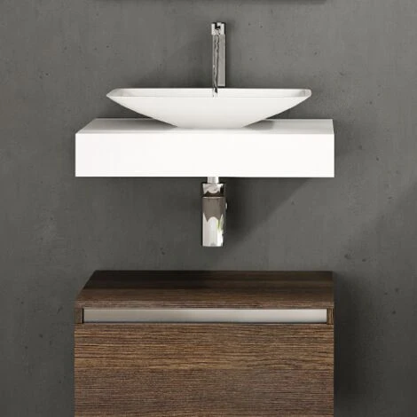 Comptoir De Bain Hauteur 10 Cm En Résine Minérale SOLID SURFACE Gris Ardoise 120X46CM 4 Comptoir De Bain Hauteur 10 Cm En Résine Minérale SOLID SURFACE Gris Ardoise 120X46CM – Image 2