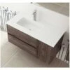 Lavabo Avec Vasque Déportée A Gauche Beige En Résine á Charge Minerale SOLID SURFACE Pour Meuble De 60 Cm 121X46CM -Geberit || Grohe || ALLIBERT Soldes 24742619 1