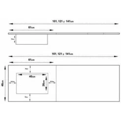 Lavabo Avec Vasque Déportée A Gauche Beige En Résine á Charge Minerale SOLID SURFACE Pour Meuble De 60 Cm 121X46CM -Geberit || Grohe || ALLIBERT Soldes 24742619 3