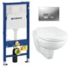 Geberit Pack Bati Support DuofixBasic + WC SuspenduPorcher Sans Bride + Plaque Geberit DELTA50 Chrome Mat (PorcherGeb2) -Geberit || Grohe || ALLIBERT Soldes 24869184 1