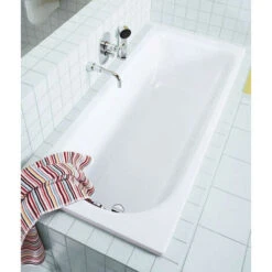 Kaldewei Eurowa Baignoire Droite Avec Pieds 170 X 70 Cm En Acier émaillé, Blanc Alpin (119800010001-SET) -Geberit || Grohe || ALLIBERT Soldes 25955384 3