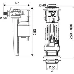 Ensemble Chasse D'eau Mécanisme WC à étrier Wirquin One Et Robinet Flotteur Jollyfill 11 Ensemble Chasse D'eau Mécanisme WC à étrier Wirquin One Et Robinet Flotteur Jollyfill -Geberit || Grohe || ALLIBERT Soldes 26408046 5