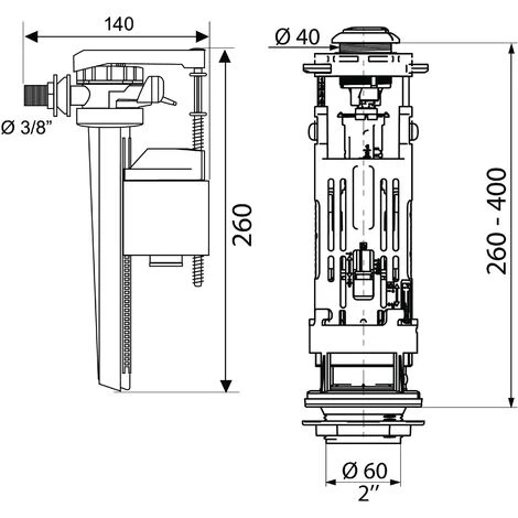 Ensemble Chasse D'eau Mécanisme WC à étrier Wirquin One Et Robinet Flotteur Jollyfill 7 Ensemble Chasse D'eau Mécanisme WC à étrier Wirquin One Et Robinet Flotteur Jollyfill – Image 5