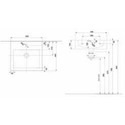 KOLO By Geberit Twins Lavabo Rectangulaire 50x46cm Avec Trop-plein (L51150000) -Geberit || Grohe || ALLIBERT Soldes 26551760 5