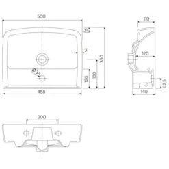 KOLO By Geberit Rekord Lavabo Suspendu 50x38cm, Avec Perçage Et Débordement (K91952000) -Geberit || Grohe || ALLIBERT Soldes 26624843 3